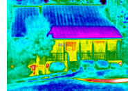 infrared image of a house