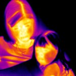 photo of infrared people