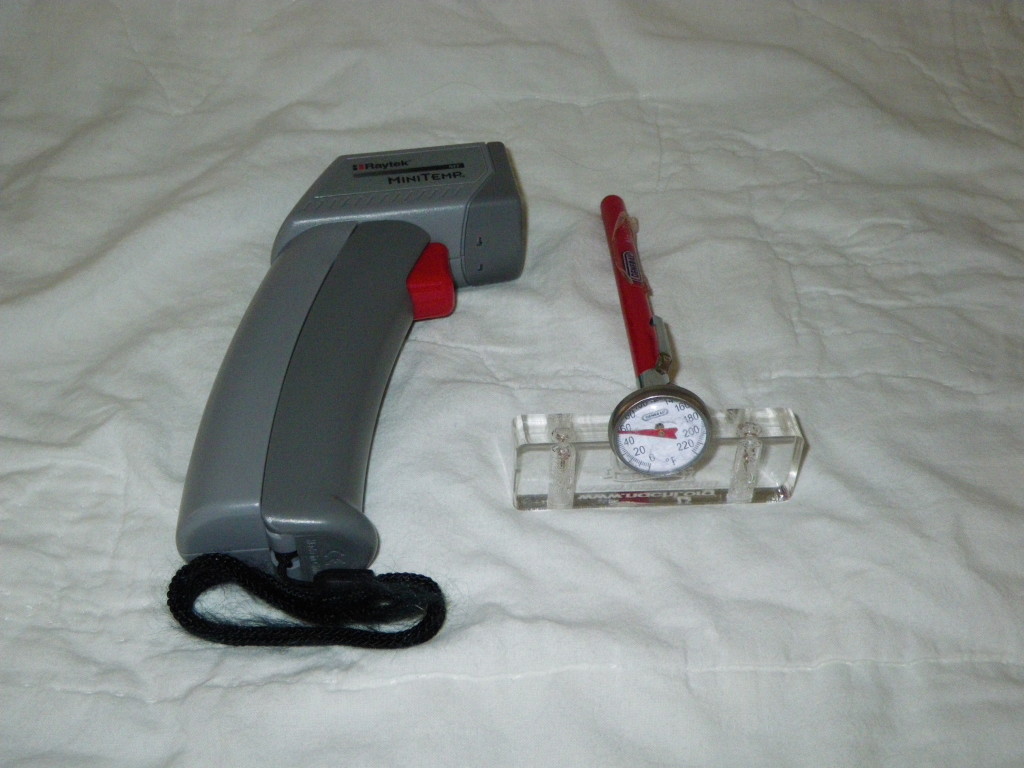 photo of two thermometers