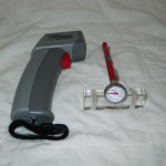 photo of two thermometers